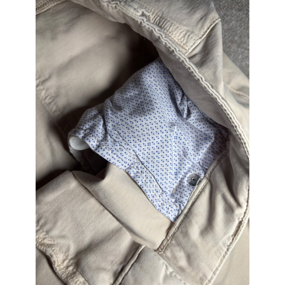 Peter Millar Crown Crafted Mens 38x32 Tan Khaki Five Pocket Pants Trouser Turkey - Picture 5 of 11